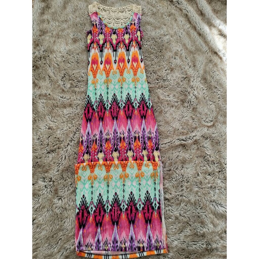 Rue 21 Crochet Back Maxi Dress Size XS